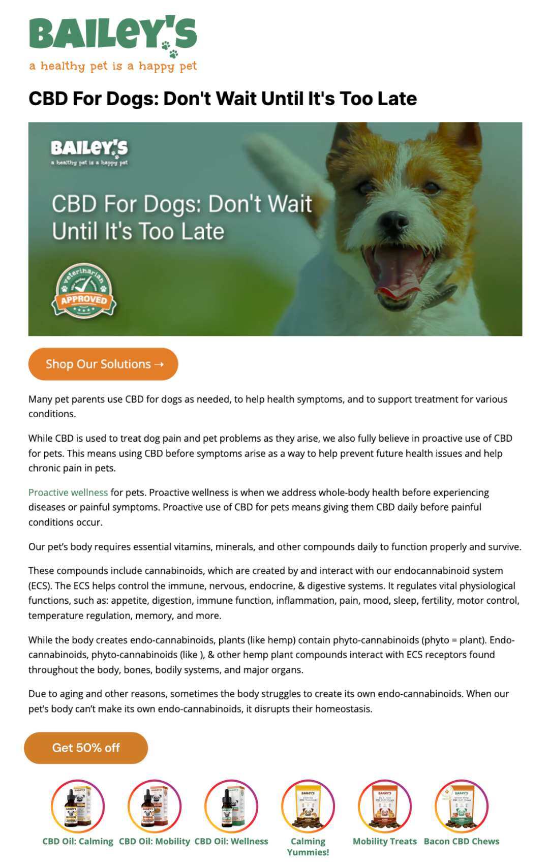 CBD for Pets Article - Organic Growth