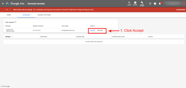 Google Ads Access Step 3