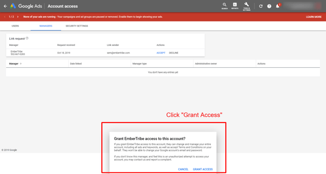 Google Ads Access Step 4