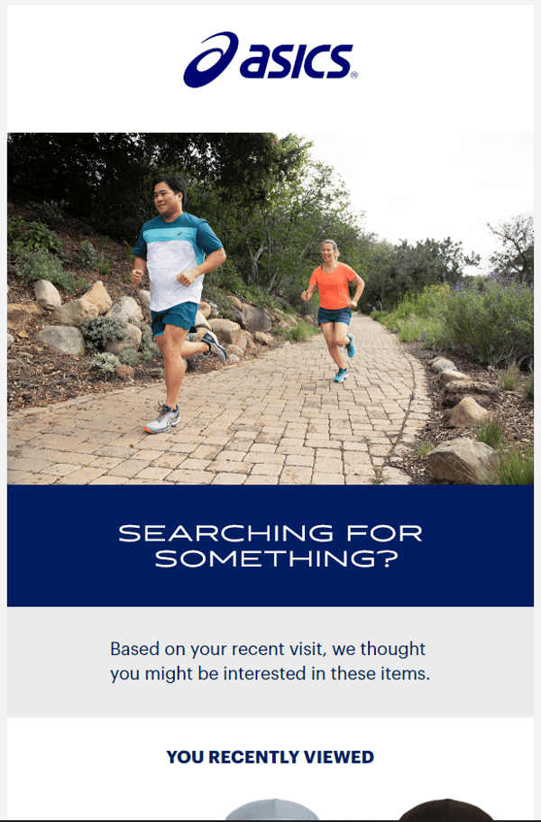 Asics personalized email