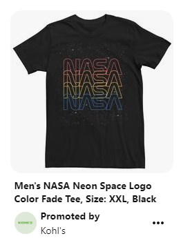 Pinterest shopping ad example