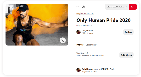 Pinterest Pin example