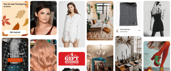 Pinterest home page screenshot