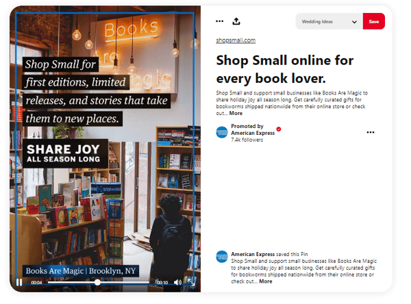 Example of Video Pin ad