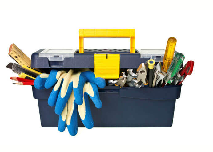 Toolbox on white background